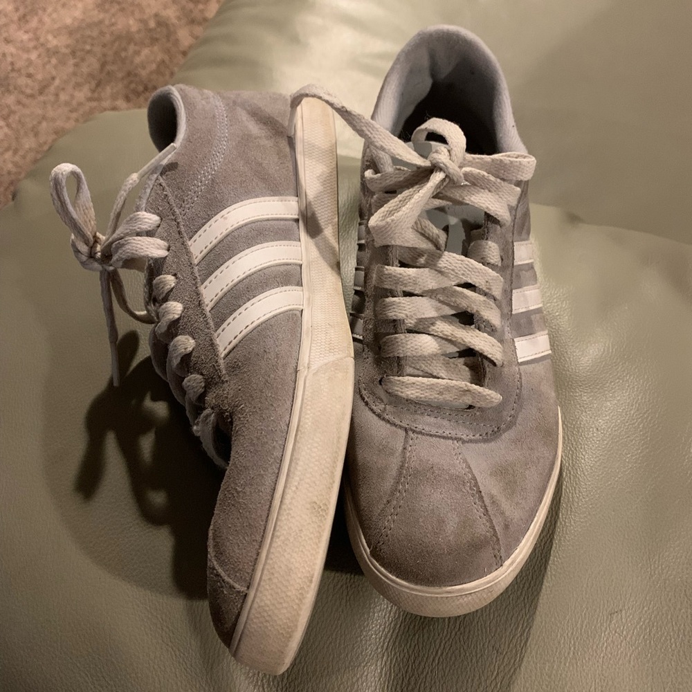 Grey adidas shoes, size 7
